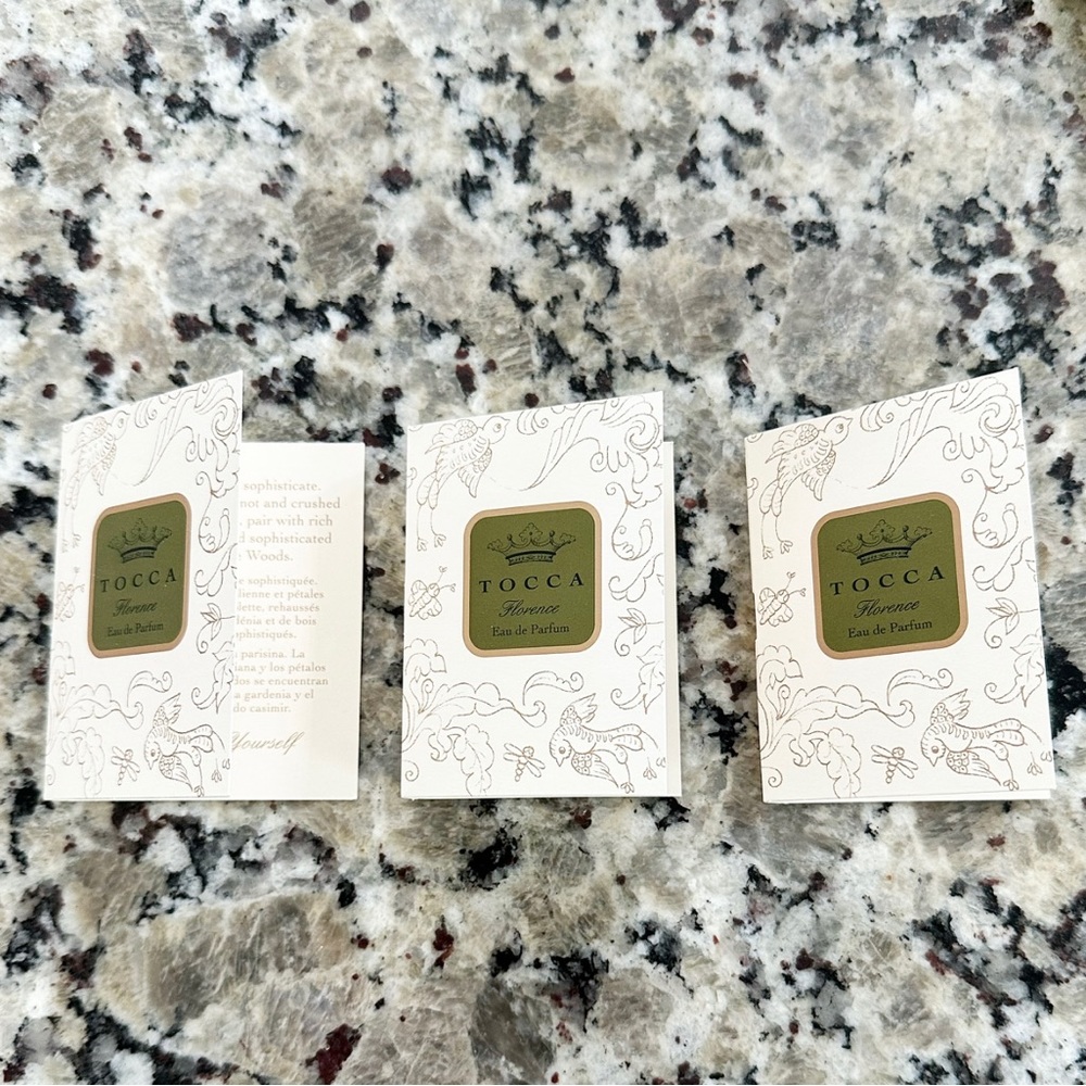 Lot of 3 Tocca Florence .05 FL OZ / 1.5 ML Eau de Parfum Perfume Spray Samples